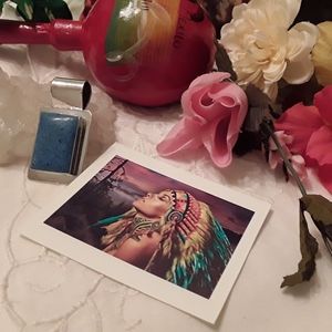 VTG 925 SOLID STERLING DENIM LAPIS SLIDE, MEXICO